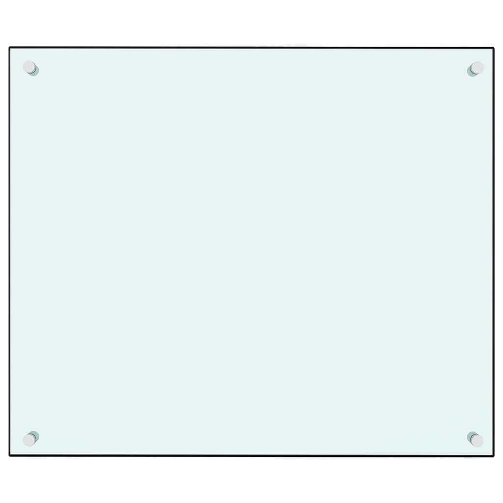 stænkplade 70x60 cm hærdet glas hvid