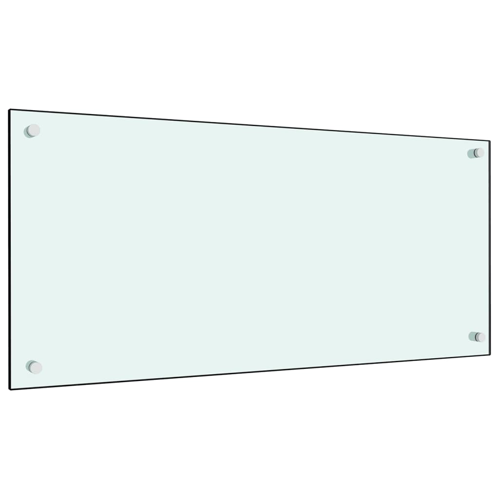 stænkplade 90x40 cm hærdet glas hvid