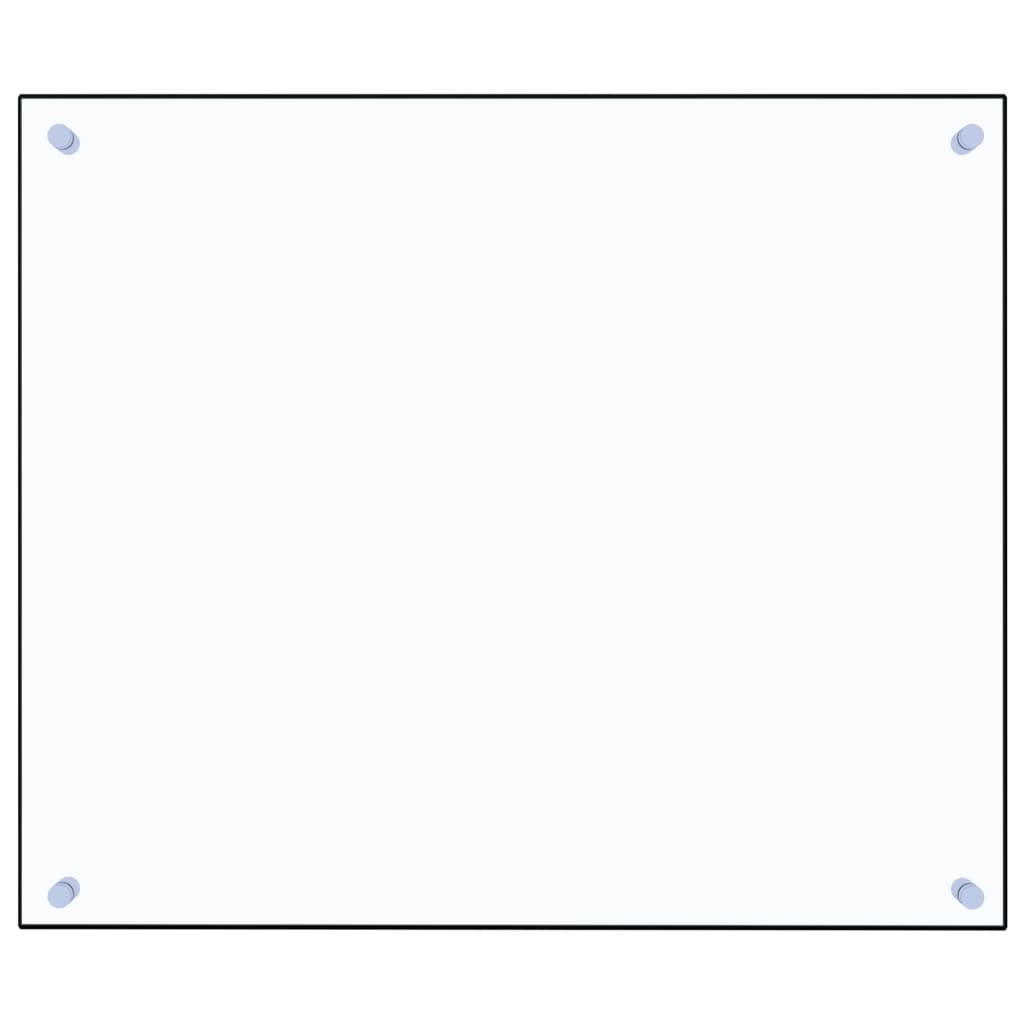 stænkplade 70x60 cm hærdet glas gennemsigtig