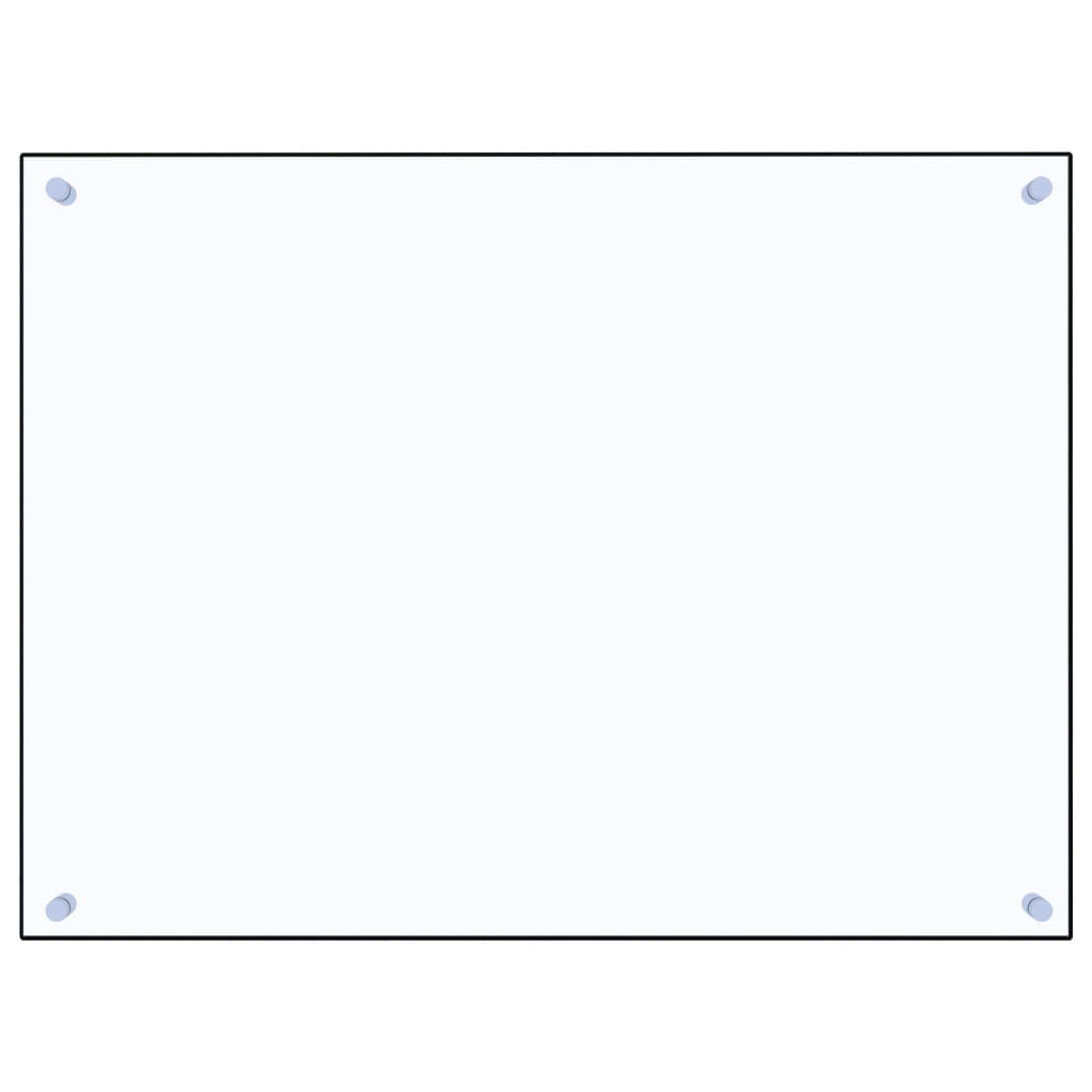 stænkplade 80x60 cm hærdet glas gennemsigtig