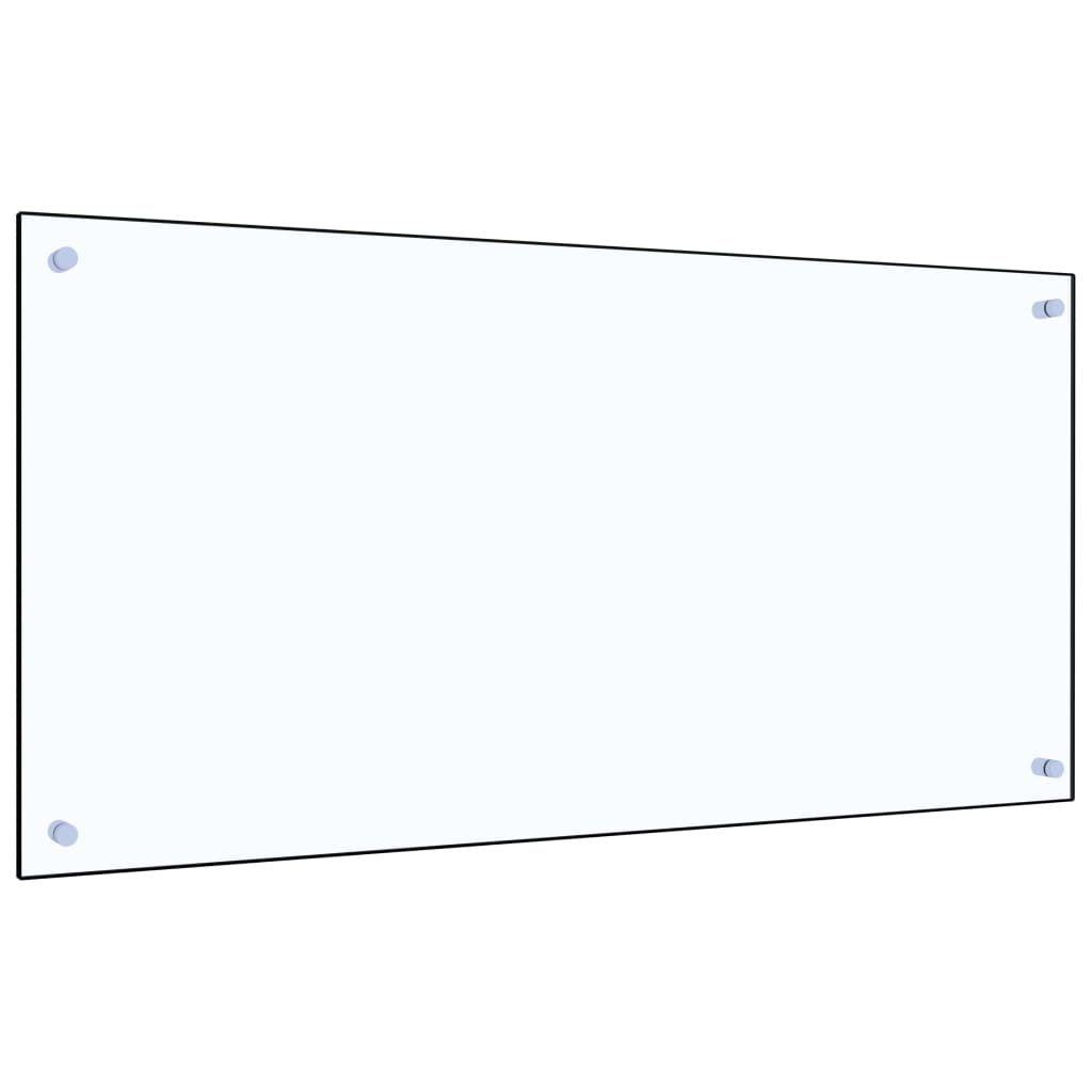 stænkplade 100x50 cm hærdet glas gennemsigtig