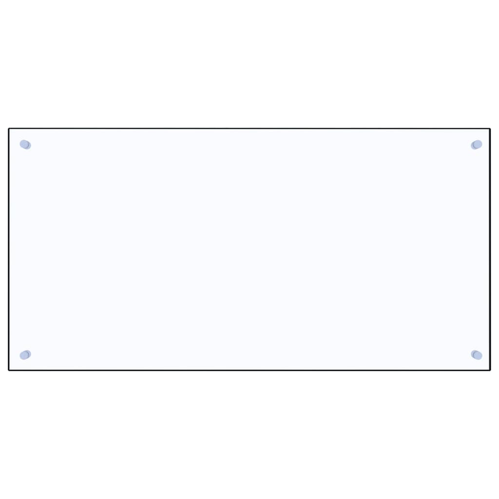 stænkplade 100x50 cm hærdet glas gennemsigtig