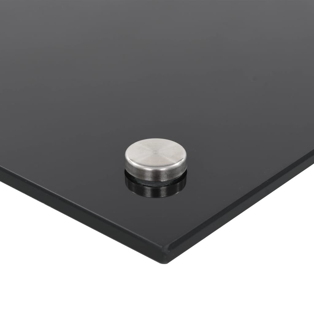 stænkplade 70x50 cm hærdet glas sort