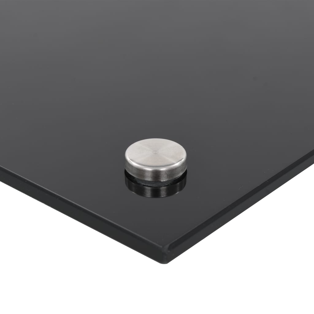 stænkplade 80x50 cm hærdet glas sort