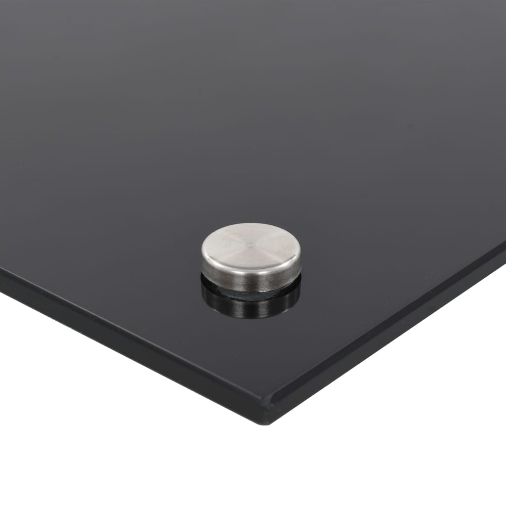 stænkplade 90x60 cm hærdet glas sort