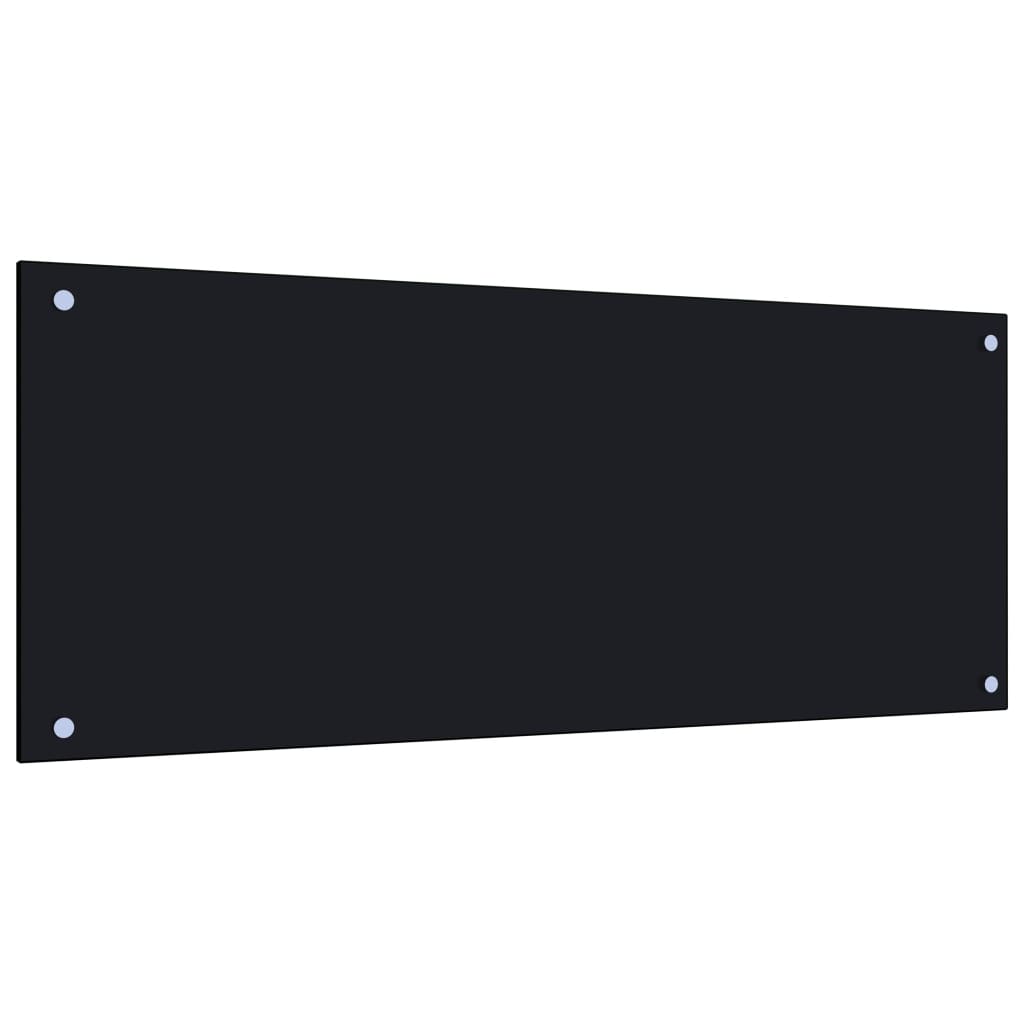 stænkplade 100x40 cm hærdet glas sort