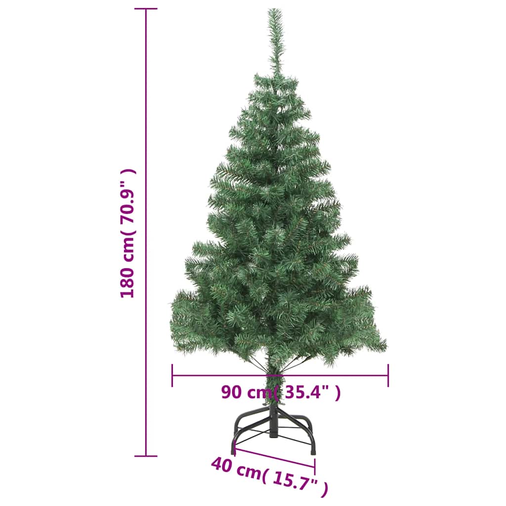 kunstigt juletræ med fod 180 cm 564 grene