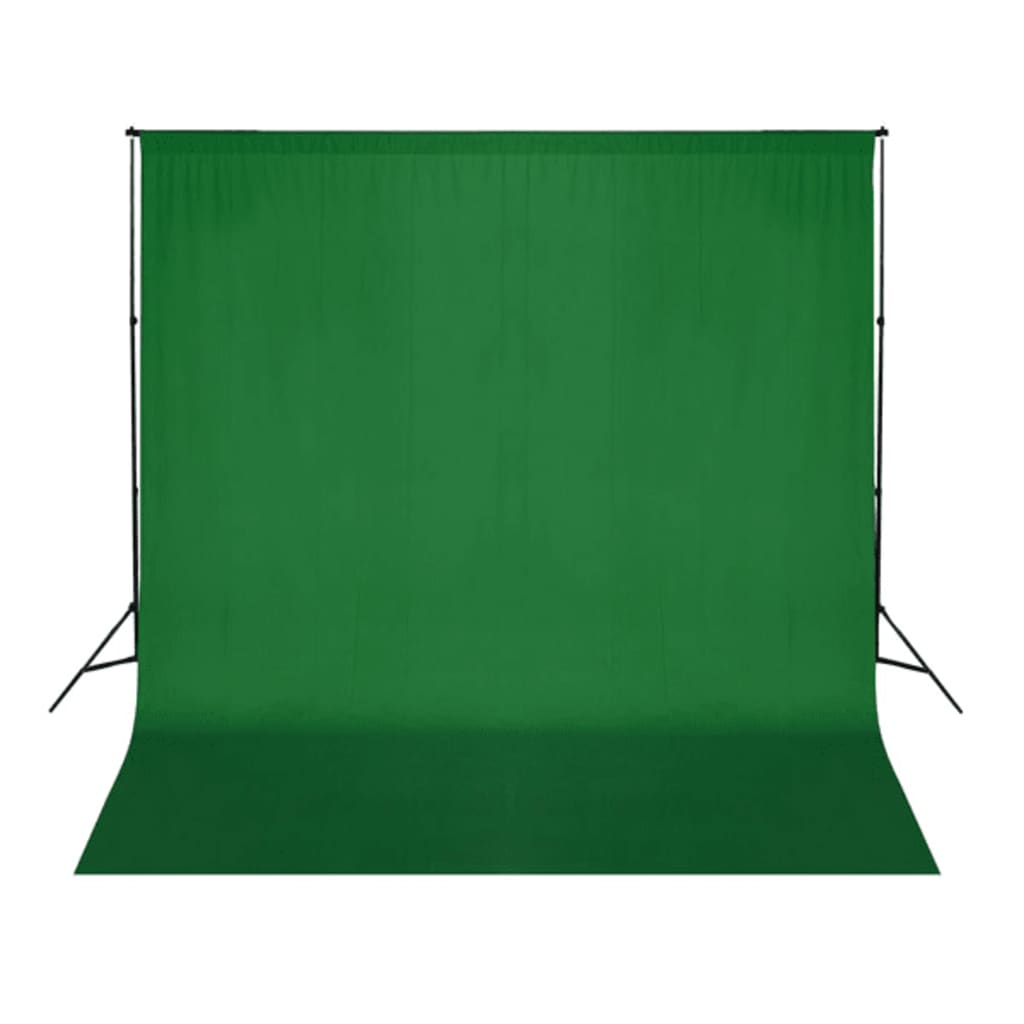 fotobaggrund uden stativ 300x300 cm bomuld chroma key grøn