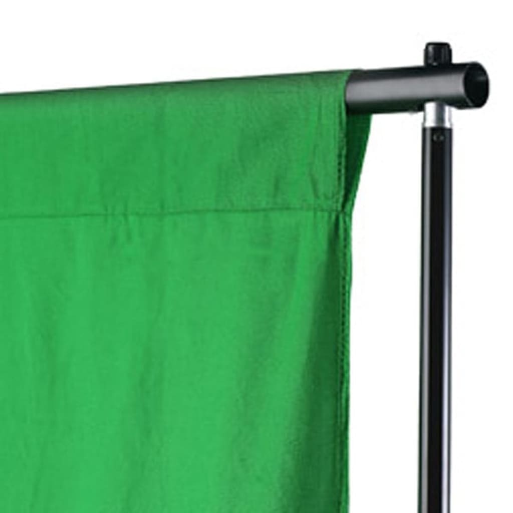 fotobaggrund uden stativ 300x300 cm bomuld chroma key grøn