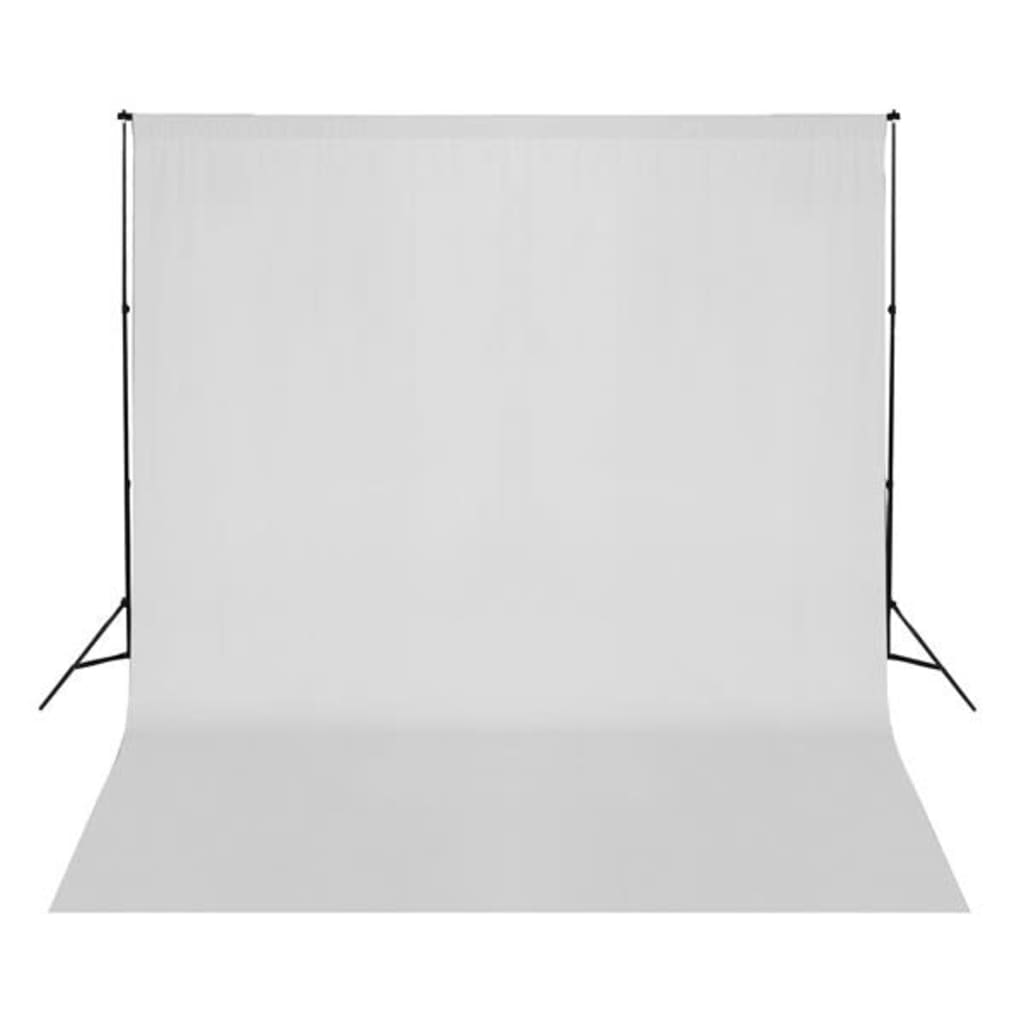 fotobaggrund uden stativ 300x300 cm bomuld hvid