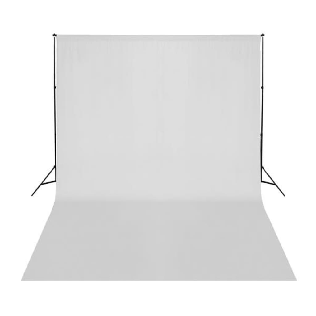 fotobaggrund uden stativ 500x300 cm bomuld hvid