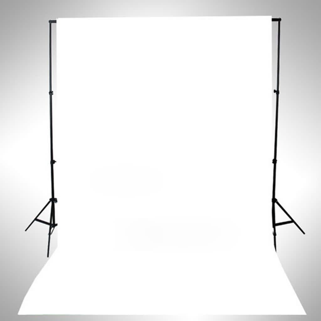 fotobaggrund uden stativ 500x300 cm bomuld hvid