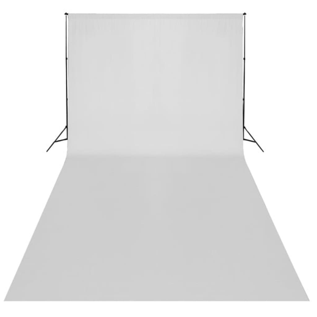 fotobaggrund uden stativ 600x300 cm bomuld hvid