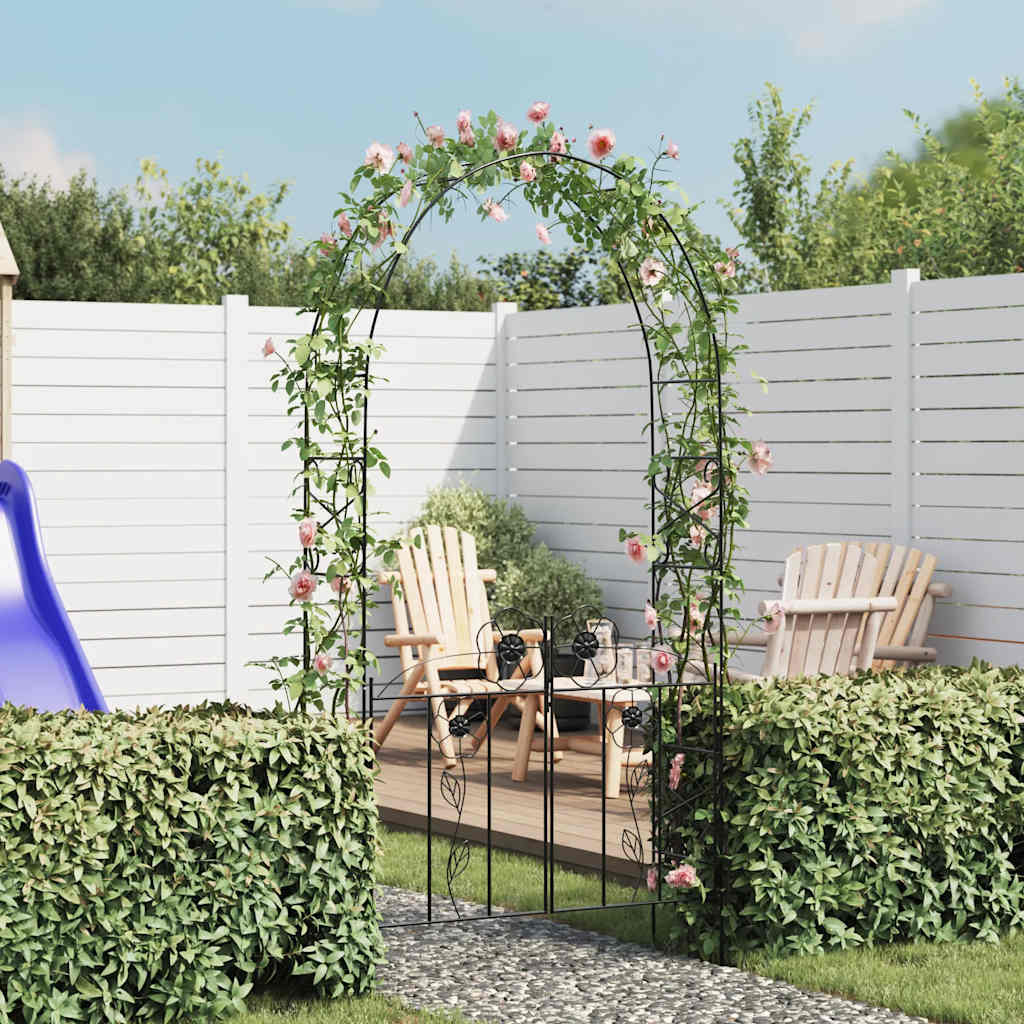 rosenbue med låge til haven