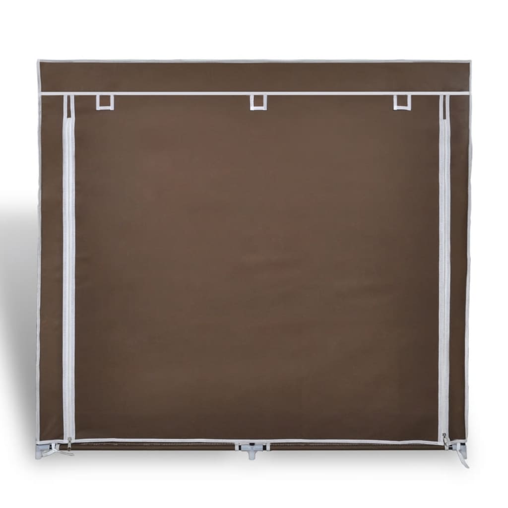 skoskab i stof med betræk 115 x 28 x 110 cm brun