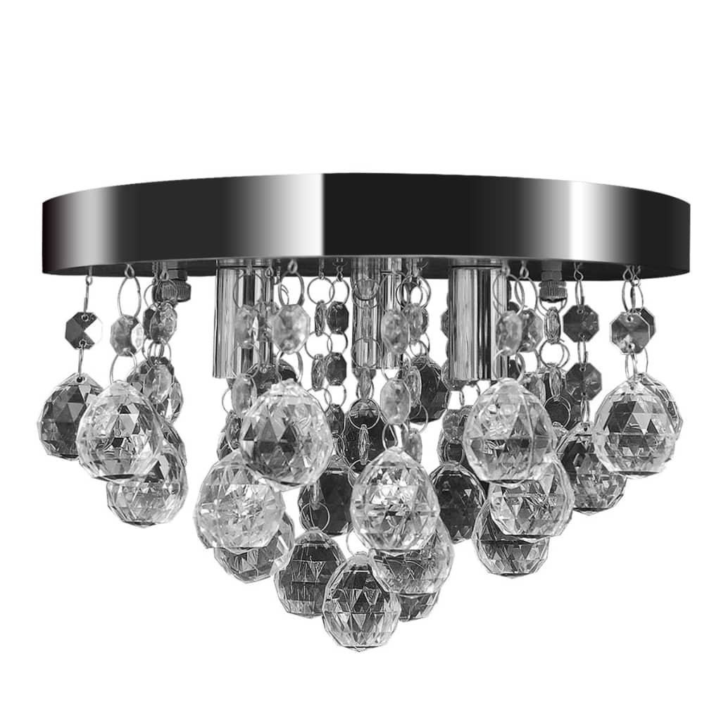 lysekrone krystaldesign plexiglas krom