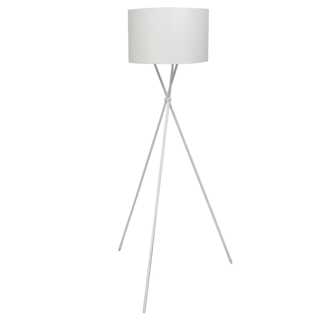 standerlampe med højt stativ hvid
