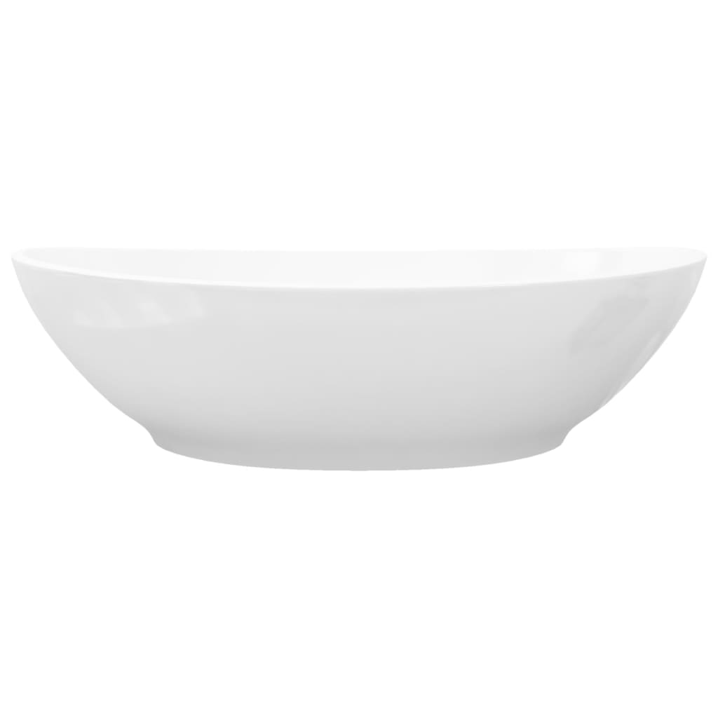 keramisk luksushåndvask oval hvid 40 x 33 cm