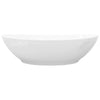 keramisk luksushåndvask oval hvid 40 x 33 cm