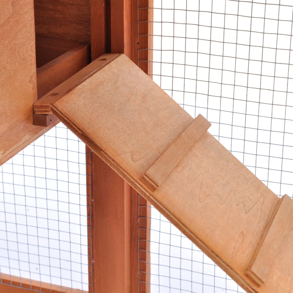 stort udendørsbur til små kæledyr i træ