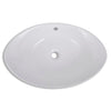 håndvask keramisk oval med overløb 59 x 38,5 cm
