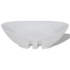 håndvask keramisk oval med overløb 59 x 38,5 cm