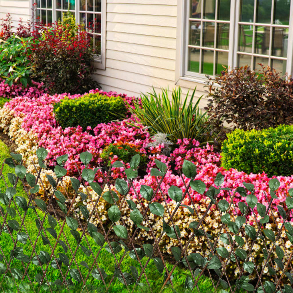 pilehegn med espalier  med kunstige blade 5 stk. 180 x 90 cm