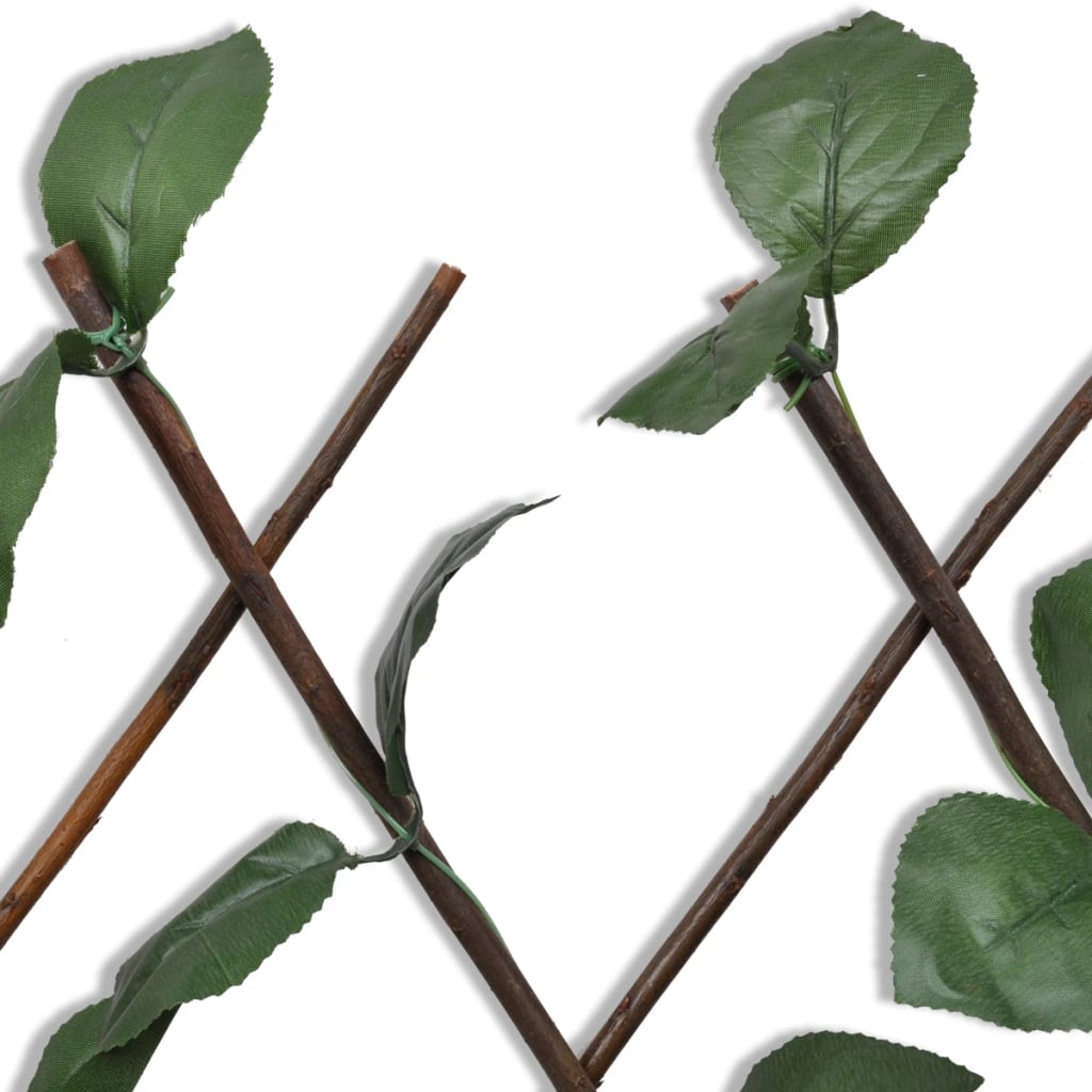 pilehegn med espalier  med kunstige blade 5 stk. 180 x 90 cm