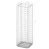 gabionkurv med låg galvaniseret ståltråd 100 x 30 x 30 cm