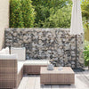gabionkurv med låg galvaniseret metaltråd 150 x 100 x 30 cm