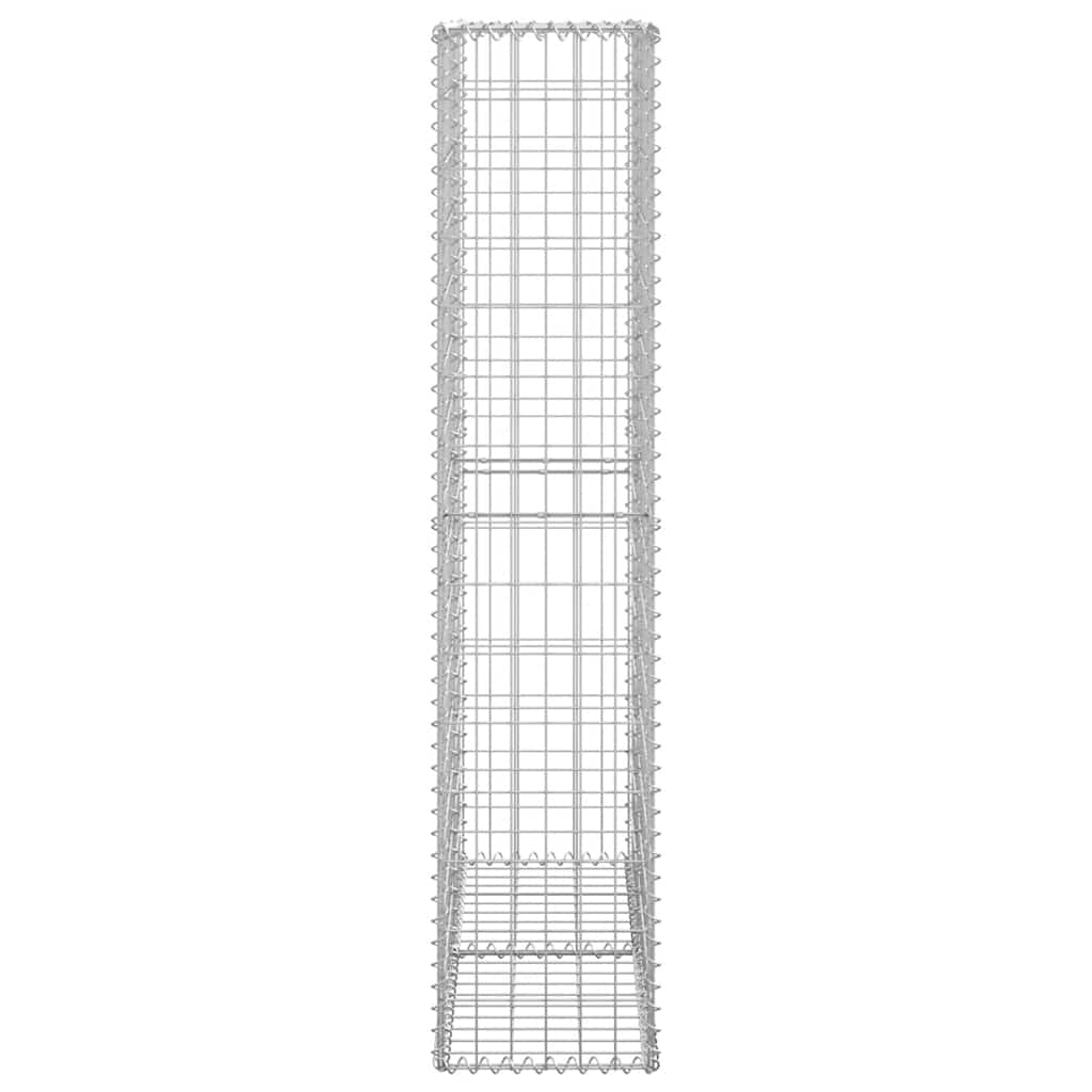 gabionkurv med låg galvaniseret metaltråd 150 x 100 x 30 cm