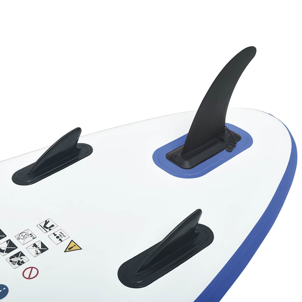 paddleboardsæt SUP oppusteligt blå og hvid