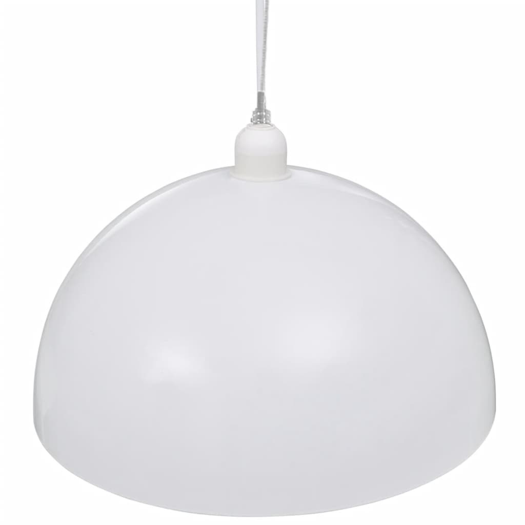 loftslampe halvkugle 2 stk. højdejusterbar hvid