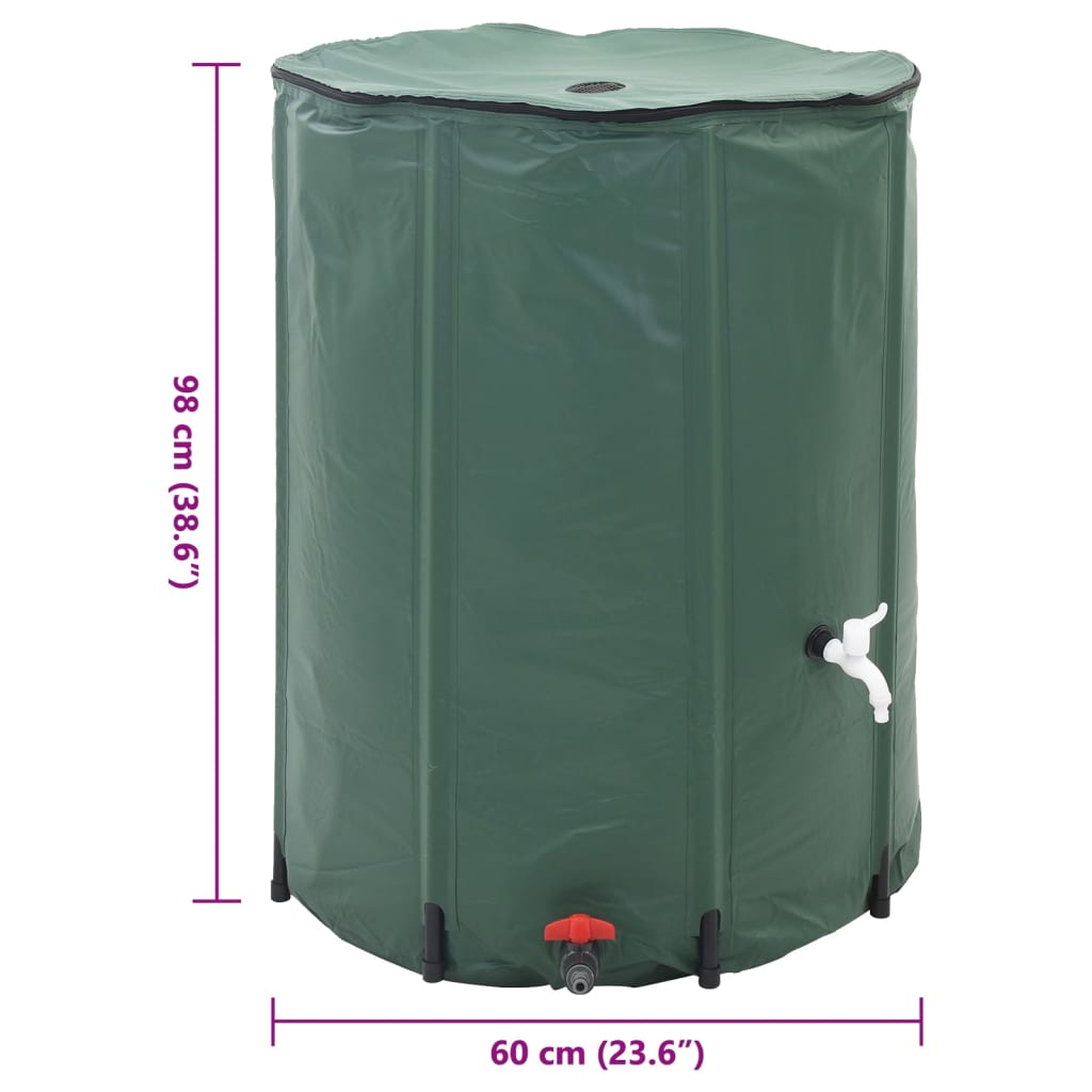 Sammenklappelig Regn Vandtank 250 L