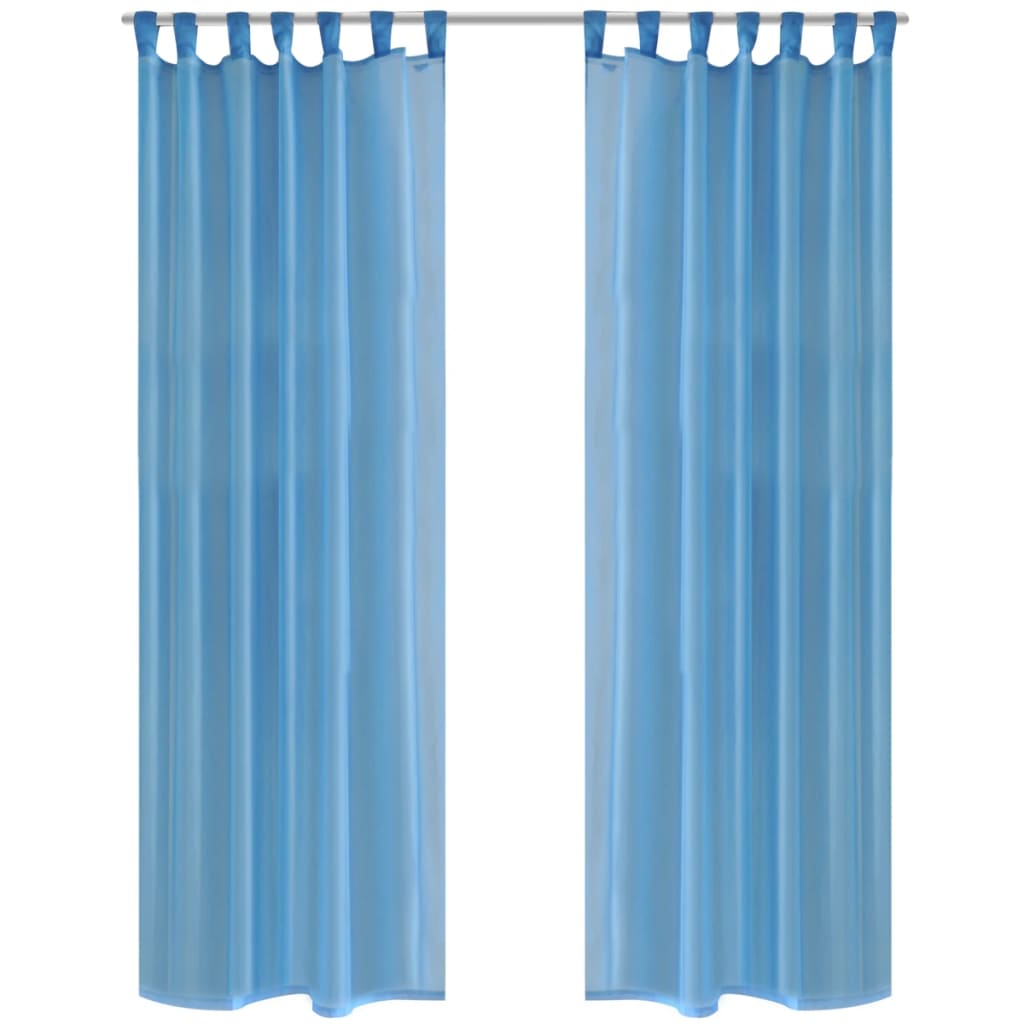 Turkis Ren gardin 140 x 225 cm 2 stk