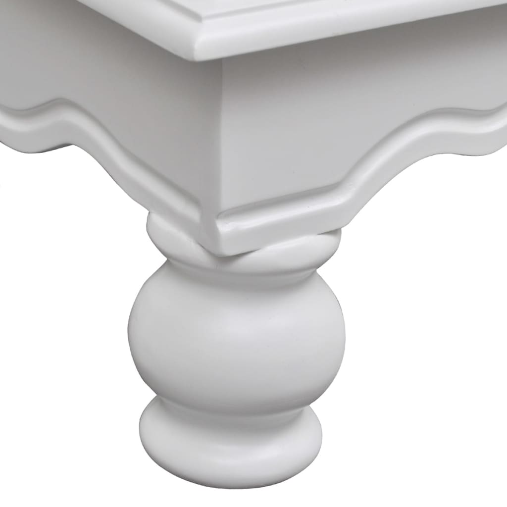 skab med 2 låger og 1 skuffe træ hvid