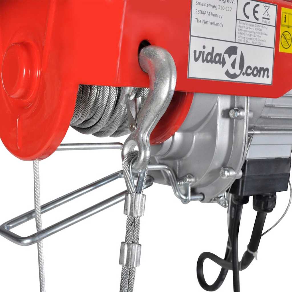 elektrisk hejseværk 1000 W 400/800 kg