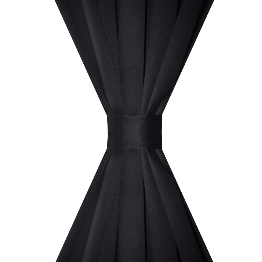 2 stk Sort Blackout Gardiner 135 x 245 cm