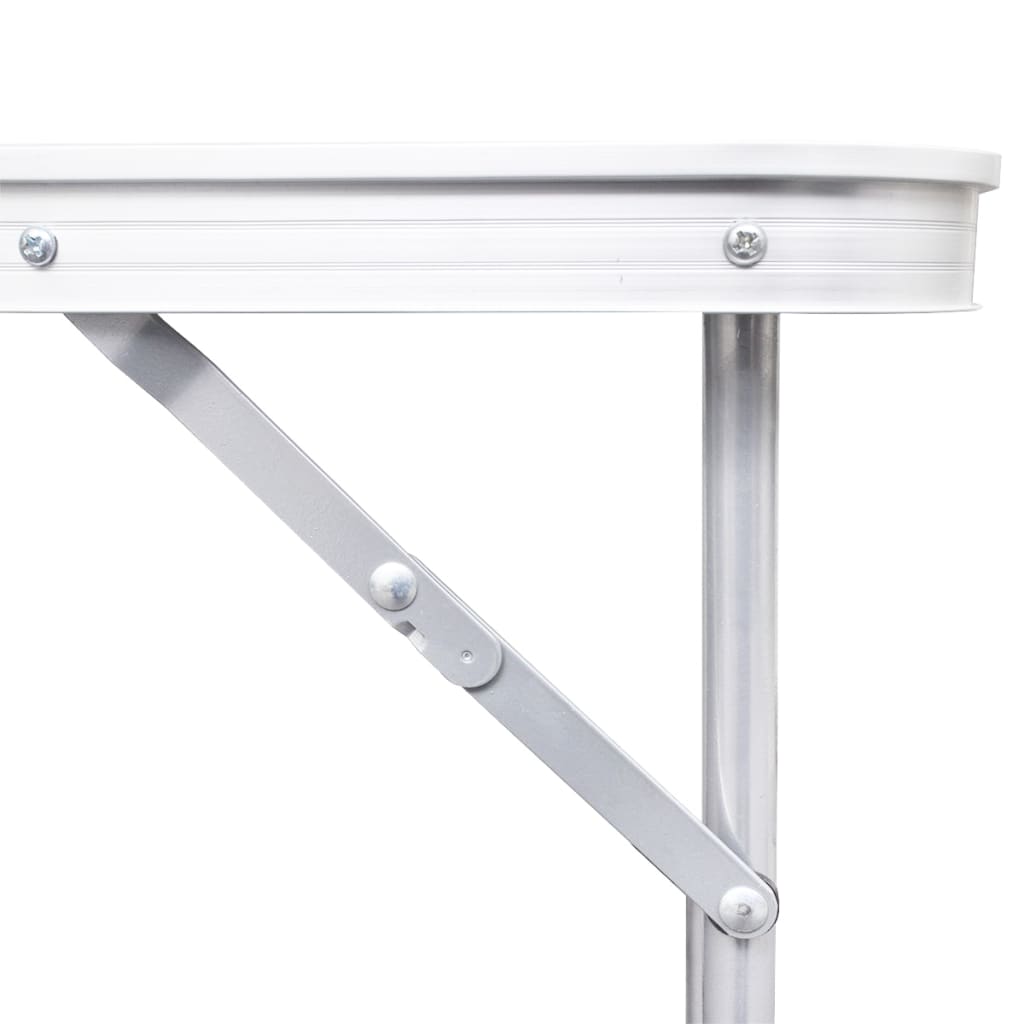 sammenklappeligt campingbord justérbart aluminium 120 x 60 cm