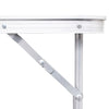 sammenklappeligt campingbord justérbart aluminium 120 x 60 cm