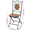foldbare bistrostole 2 stk. keramik terracotta
