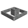 gabion-plantekasse galvaniseret stål 120 x 120 x 20 cm