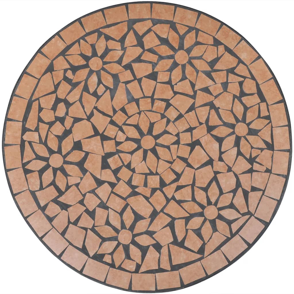 bistrosæt 3 dele keramikfliser terracotta