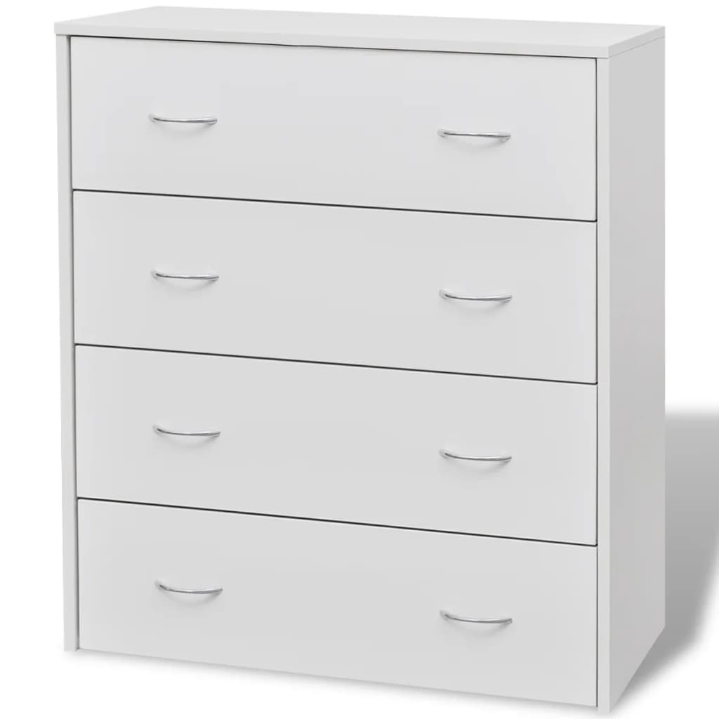 skænk med 4 skuffer 60x30,5x71 cm hvid