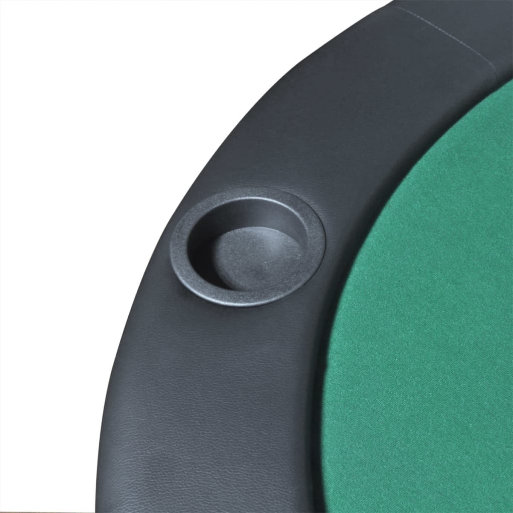 10 pers. pokerbord bordplade foldbar grøn