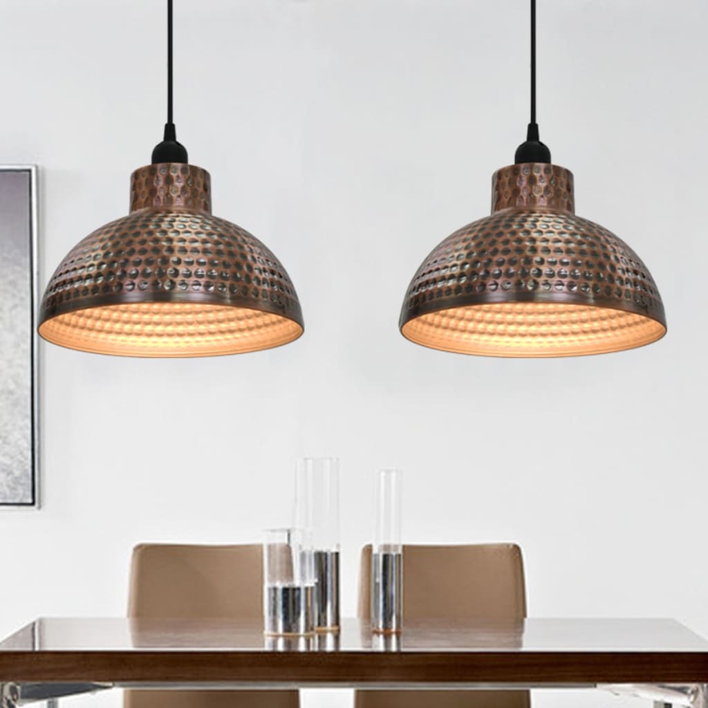loftlamper halvkugle 2 stk. kobberfarvet