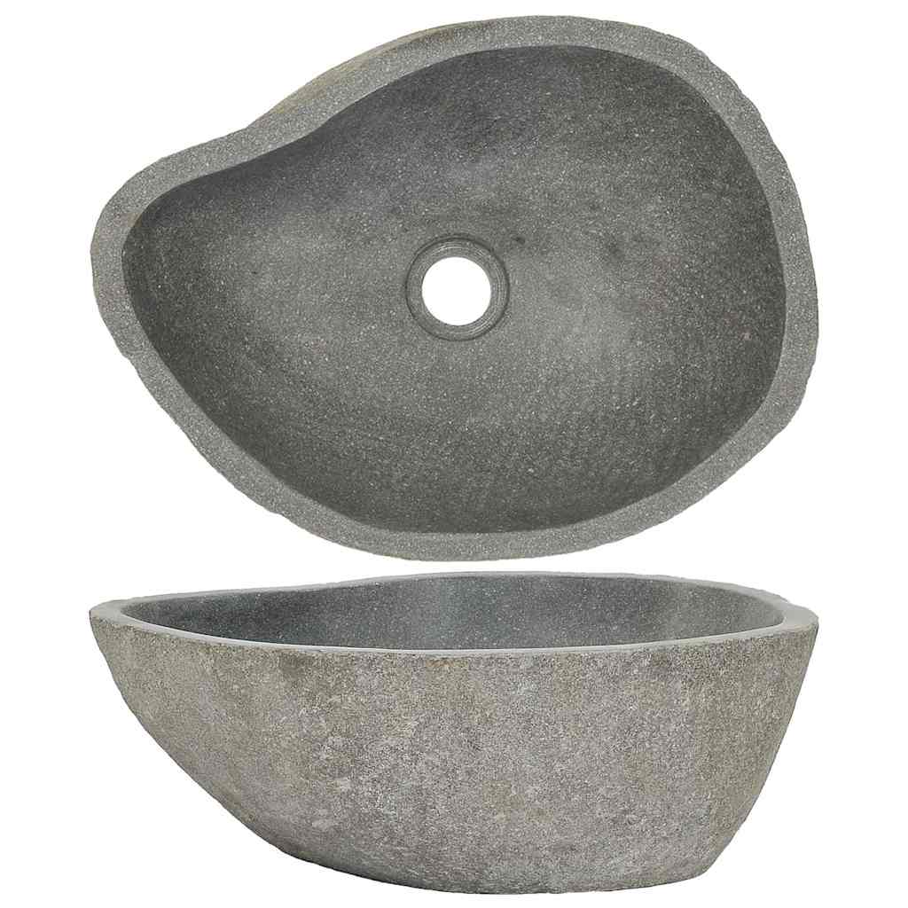 håndvask (37-46)x(29-36) cm oval flodsten