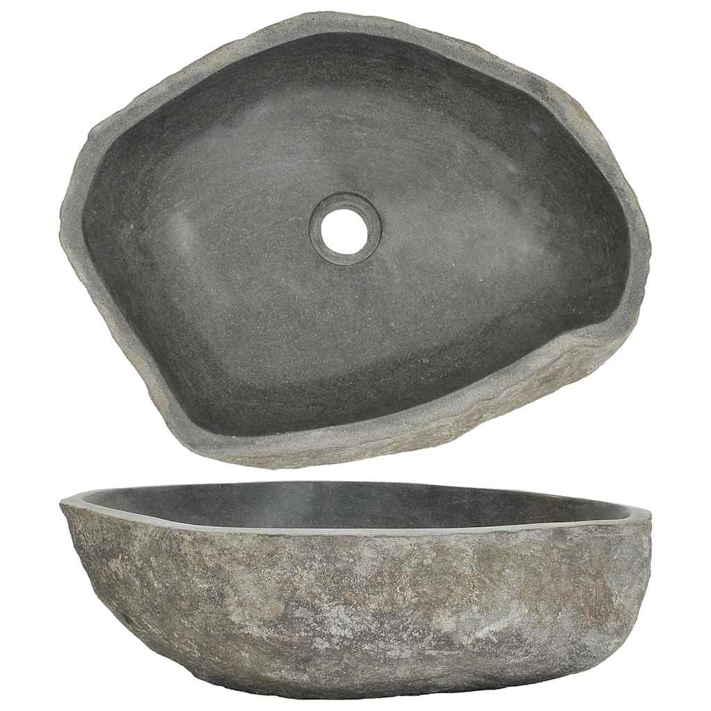 håndvask (45-53)x(34-41) cm oval flodsten