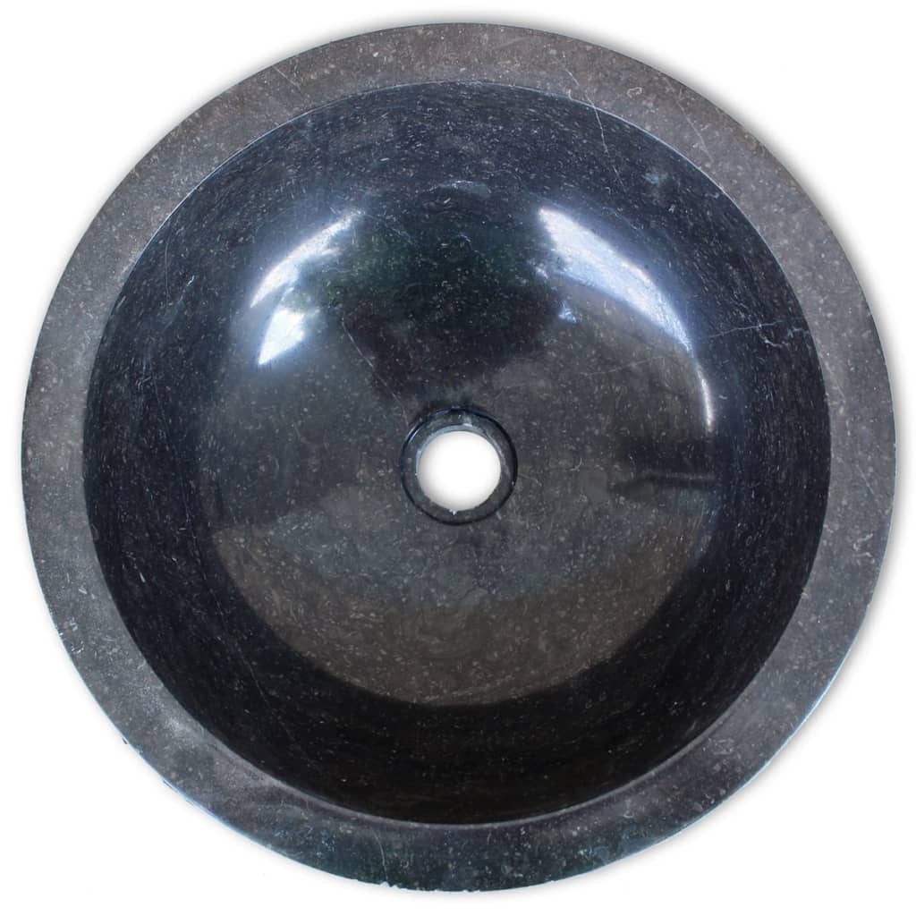 håndvask marmor  40 cm sort