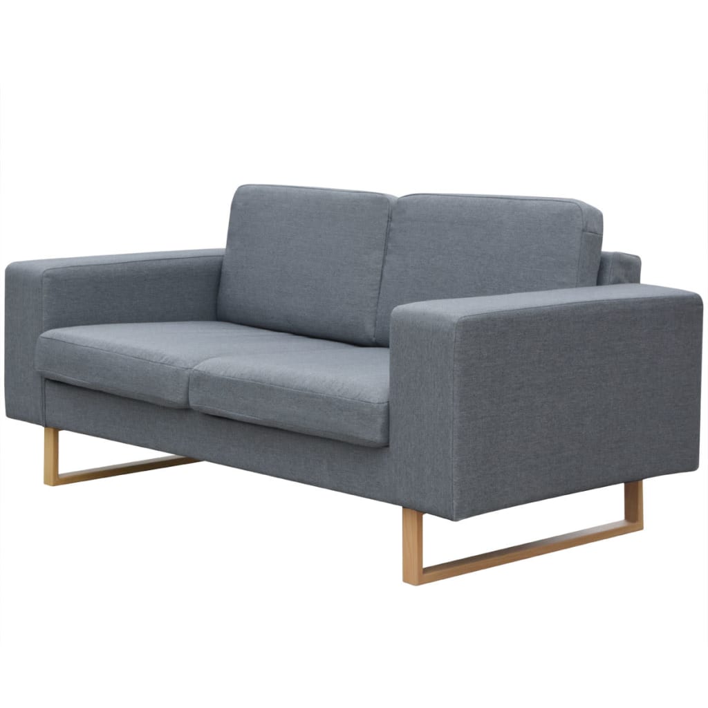 topersoners sofa i stof lysegrå